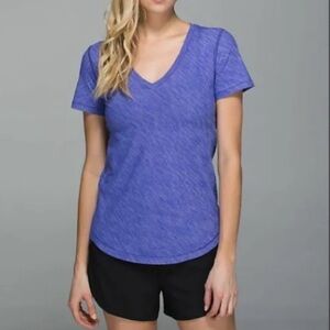 Lululemon Purple What The Sport Tee, approx 10/12